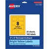 image:imageAvery Printable Rectangle Scalloped Labels Sure Feed Technology 2 x 3 Bright Yellow Labels PrinttoTheEdge LaserInkjet Printable 80 Total Great for Mailing and Candles160 labels