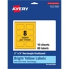 image:imageAvery Printable Rectangle Scalloped Labels Sure Feed Technology 2 x 3 Bright Yellow Labels PrinttoTheEdge LaserInkjet Printable 80 Total Great for Mailing and Candles80 labels