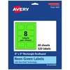 image:imageAvery Printable Rectangle Scalloped Labels Sure Feed Technology 2 x 3 Neon Green Labels PrinttoTheEdge LaserInkjet Printable 80 Total Great for Mailing and Candles320 labels