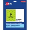 image:imageAvery Printable Round Scalloped Labels Sure Feed Technology 212 Diameter Bright Green Labels PrinttoTheEdge LaserInkjet Printable 90 Total Great for Mailing Seals and Candles180 labels