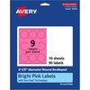 image:imageAvery Printable Round Scalloped Labels Sure Feed Technology 212 Diameter Bright Pink Labels PrinttoTheEdge LaserInkjet Printable 90 Total Great for Mailing Seals and Candles90 labels