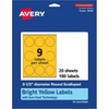 image:imageAvery Printable Round Scalloped Labels Sure Feed Technology 212 Diameter Bright Yellow Labels PrinttoTheEdge LaserInkjet Printable 90 Total Great for Mailing Seals and Candles180 labels