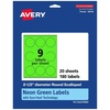 image:imageAvery Printable Round Scalloped Labels Sure Feed Technology 212 Diameter Neon Green Labels PrinttoTheEdge LaserInkjet Printable 90 Total Great for Mailing Seals and Candles180 labels