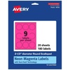 image:imageAvery Printable Round Scalloped Labels Sure Feed Technology 212 Diameter Neon Magenta Labels PrinttoTheEdge LaserInkjet Printable 180 Total Great for Mailing Seals and Candles180 labels