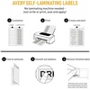 image:imageAvery 00756 Easy Align SelfLaminating ID Labels LaserInkjet 2 1516 x 3 516 White Pack of 1001132 x 312