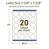 image:imageAvery Dissolvable Square Scalloped Labels Sure Feed Technology 158 x 158 Matte White PrinttoTheEdge LaserInkjet Printable 100 Labels Total500 labels