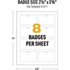 image:imageAvery Durable Wide ID Badges for Lanyards Laser Printable on Both Sides Blank White 80 Total 3375 x 2125 61611218 x 338 Pack of 5