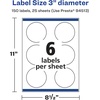 image:imageAvery Glossy Clear Round Labels Sure Feed Technology 3 Diameter 60 Glossy Clear Labels PrinttoTheEdge LaserInkjet Printable150 labels