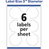 image:imageAvery Glossy Clear Round Labels Sure Feed Technology 3 Diameter 60 Glossy Clear Labels PrinttoTheEdge LaserInkjet Printable30 labels
