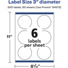 image:imageAvery Glossy Clear Round Labels Sure Feed Technology 3 Diameter 60 Glossy Clear Labels PrinttoTheEdge LaserInkjet Printable300 labels