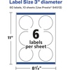 image:imageAvery Glossy Clear Round Labels Sure Feed Technology 3 Diameter 60 Glossy Clear Labels PrinttoTheEdge LaserInkjet Printable60 labels