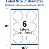 image:imageAvery Glossy Clear Round Labels Sure Feed Technology 3 Diameter 60 Glossy Clear Labels PrinttoTheEdge LaserInkjet Printable600 labels