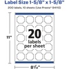image:imageAvery Glossy Clear Square Scalloped Labels Sure Feed Technology 158 x 158 200 Glossy Clear Labels PrinttoTheEdge LaserInkjet Printable200 labels