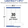 image:imageAvery Glossy White Labels Sure Feed Technology 2 x 3 Rectangle Labels PrinttoTheEdge LaserInkjet 80 Total 22890750 labels