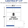 image:imageAvery Glossy White Labels Sure Feed Technology 2 x 3 Rectangle Labels PrinttoTheEdge LaserInkjet 80 Total 2289080 labels