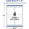 image:imageAvery Glossy White Square Labels Sure Feed Technology 4 x 4 40 Glossy White Labels Permanent Adhesive LaserInkjet Printable100 labels