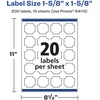 image:imageAvery Glossy White Square Scalloped Labels Sure Feed Technology 158 x 158 200 Glossy White Labels PrinttoTheEdge Permanent Adhesive LaserInkjet Printable200 labels