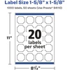 image:imageAvery Glossy White Square Scalloped Labels Sure Feed Technology 158 x 158 200 Glossy White Labels PrinttoTheEdge Permanent Adhesive LaserInkjet Printable1 000 labels