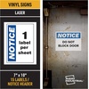 image:imageAvery Industrial Outdoor Vinyl Sign Labels 35 x 5 Permanent Laser Printable White 100 Blank Signs 61550