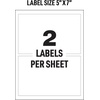 image:imageAvery Industrial Outdoor Vinyl Sign Labels 5 x 7 Permanent Laser Printable White 50 Blank Signs 61551
