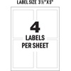 image:imageAvery Industrial Outdoor Vinyl Sign Labels 7 x 10 Permanent Laser Printable Notice Sign Header 15 Blank Signs 61555