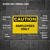image:imageAvery Industrial Outdoor Vinyl Sign Labels 7 x 10 Permanent Laser Printable Safety Yellow 15 Blank Signs 61554