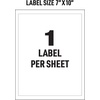 image:imageAvery Industrial Outdoor Vinyl Sign Labels 7 x 10 Permanent Laser Printable White 25 Blank Signs 61552