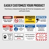 image:imageAvery Industrial Outdoor Vinyl Sign Labels 7 x 10 Permanent Laser Printable White 25 Blank Signs 61552