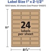 image:imageAvery Kraft Brown Rectangle Labels Sure Feed Technology 1 x 25 360 Kraft Brown Labels LaserInkjet Printable1 200 labels