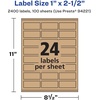 image:imageAvery Kraft Brown Rectangle Labels Sure Feed Technology 1 x 25 360 Kraft Brown Labels LaserInkjet Printable2 400 labels