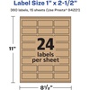 image:imageAvery Kraft Brown Rectangle Labels Sure Feed Technology 1 x 25 360 Kraft Brown Labels LaserInkjet Printable360 labels