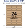 image:imageAvery Kraft Brown Rectangle Labels Sure Feed Technology 1 x 25 360 Kraft Brown Labels LaserInkjet Printable600 labels