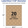 image:imageAvery Kraft Brown Round Labels Sure Feed Technology 15 Diameter 300 Kraft Brown Labels PrinttoTheEdge LaserInkjet Printable1 000 labels