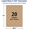 image:imageAvery Kraft Brown Round Labels Sure Feed Technology 15 Diameter 300 Kraft Brown Labels PrinttoTheEdge LaserInkjet Printable500 labels