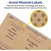 image:imageAvery Kraft Brown Square Labels Sure Feed Technology 25 x 25 135 Kraft Brown Labels LaserInkjet Printable225 labels