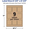 image:imageAvery Kraft Brown Square Labels Sure Feed Technology 25 x 25 135 Kraft Brown Labels LaserInkjet Printable225 labels