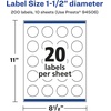 image:imageAvery Matte Clear Round Labels Sure Feed Technology 15 Diameter 200 Matte Clear Labels PrinttoTheEdge LaserInkjet Printable200 labels