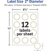 image:imageAvery Matte White Labels Metallic Gold Borders 3 Round Labels 60 Total LaserInkjet Printable 6544120 labels