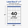 image:imageAvery Matte White Rectangle Labels Sure Feed Technology 1 x 2 600 Matte White Printable LabelsNot PrinttotheEdge