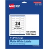 image:imageAvery Matte White Rectangle Labels Sure Feed Technology 1 x 2 600 Matte White Printable LabelsWith PrinttotheEdge