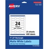 image:imageAvery Matte White Rectangle Labels Sure Feed Technology 1 x 2 600 Matte White Printable LabelsWith PrinttotheEdge