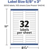 image:imageAvery Matte White Rectangle Labels Sure Feed Technology 58 x 3 800 Matte White Printable Labels3 200 Labels