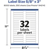 image:imageAvery Matte White Rectangle Labels Sure Feed Technology 58 x 3 800 Matte White Printable Labels8 000 Labels