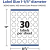 image:imageAvery Matte White Round Labels Sure Feed Technology 125 Diameter 750 Matte White Printable Labels3 000 Labels