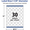 image:imageAvery Matte White Round Labels Sure Feed Technology 125 Diameter 750 Matte White Printable Labels750 Labels