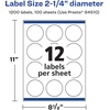 image:imageAvery Matte White Round Labels Sure Feed Technology 225 Diameter 300 Matte White Printable Labels1 200 labels
