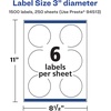 image:imageAvery Matte White Round Labels Sure Feed Technology 3 Diameter 150 Matte White Printable Labels1 500 Labels
