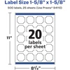 image:imageAvery Matte White Square Scalloped Labels Sure Feed Technology 158 x 158 500 Matte White Printable Labels500 Labels