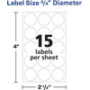 image:imageAvery MultiUse Removable Labels 34 Inch Round Stickers White NonPrintable 315 Blank Labels Total 6738315 labels