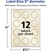 image:imageAvery Pearlized Ivory Round Labels Sure Feed Technology PrinttoTheEdge 2 Diameter 120 Pearlized Ivory Labels LaserInkjet Printable1 200 labels